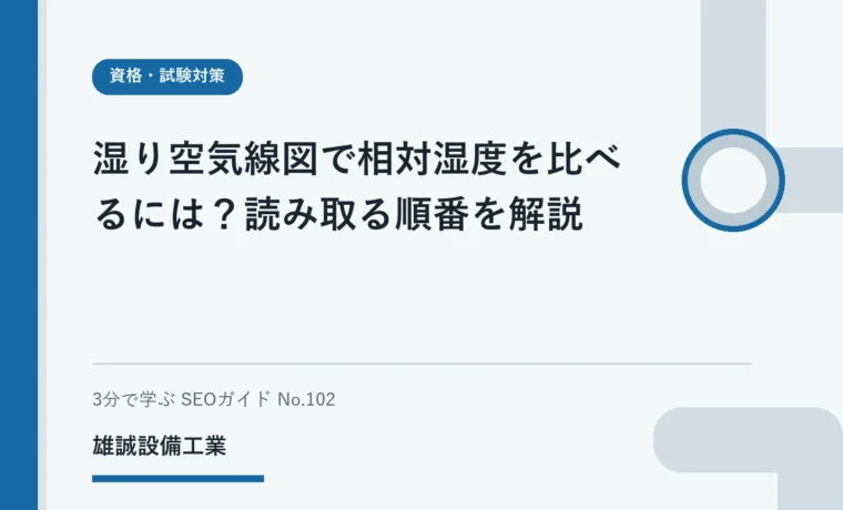 湿り空気線図を見ながら2つの状態点の相対湿度を比較する学生