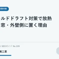 窓・外壁側の冷気の下降とペリメーター側の暖気を示す概念断面図
