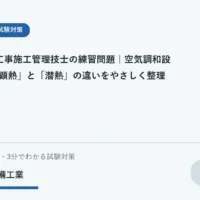 ノートで顕熱と潜熱を整理する学生と空調の学習イメージ