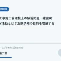 建設現場で作業前に危険ポイントを共有する様子