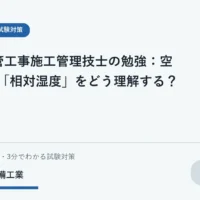 温度と相対湿度の関係を学ぶ学生向けのやさしい学習イラスト