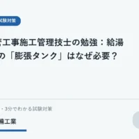 温められた水の体積変化と膨張タンクの役割を学ぶイラスト