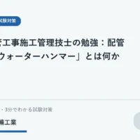 配管内の水の流れが急停止し圧力波が広がることを示す学習用イラスト
