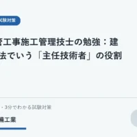 建設現場の図面を前に主任技術者の役割を学習する学生