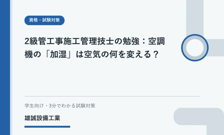 空気中の水蒸気量に注目する加湿の学習イメージ
