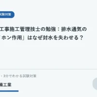ノートと配管の概念線で排水通気の学習を表現したブランドビジュアル