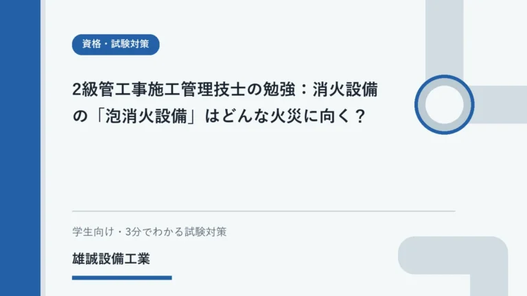 泡が引火性液体の表面を覆う原理を学習する設備学生のイメージ